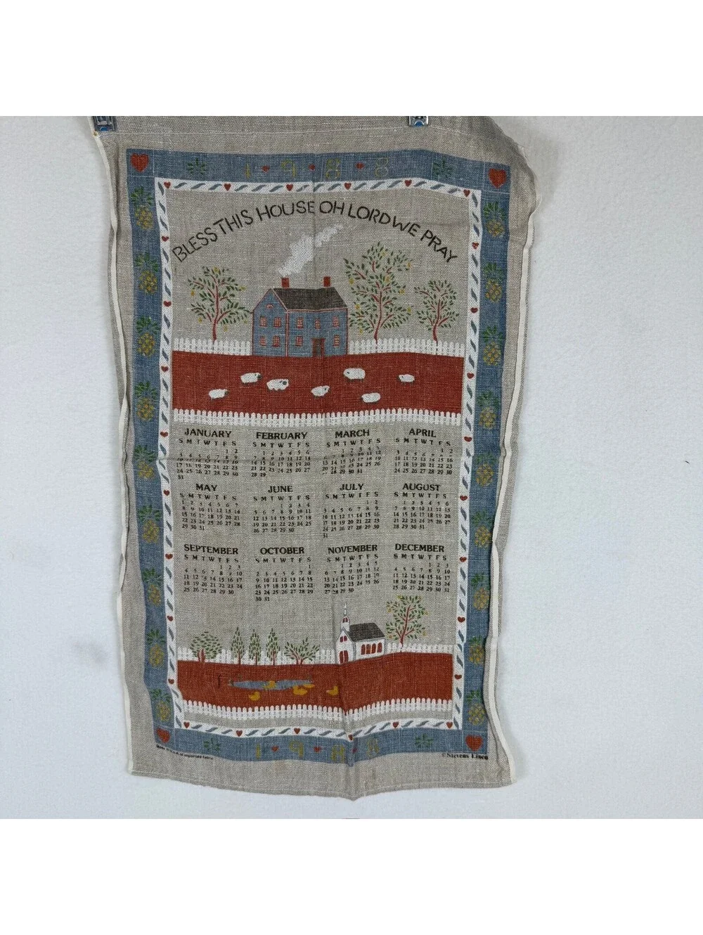 Lot of 18 Vintage Kay Dee Designs Linen Calendar Tea Towels 1980-2002 Collectibl